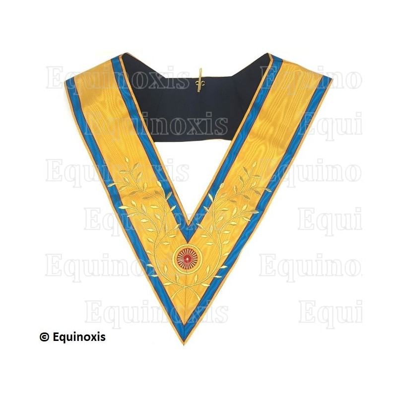 Masonic collar – Droit Humain – National Councillor – Machine embroidery