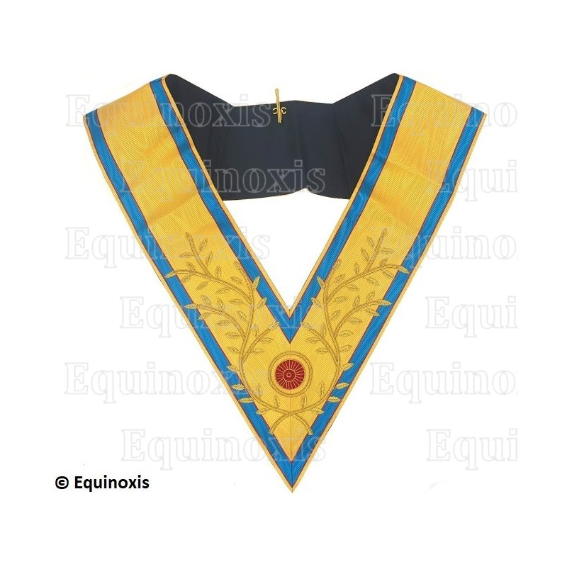 Masonic collar – Droit Humain – National Councillor – Hand embroidery