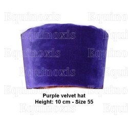 Toque maçonnique en velours – Arche Royale d'Ecosse (ARE) – 2ème Principal – Size 55