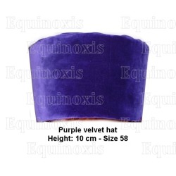 Toque maçonnique en velours – Arche Royale d'Ecosse (ARE) – 2ème Principal – Size 58