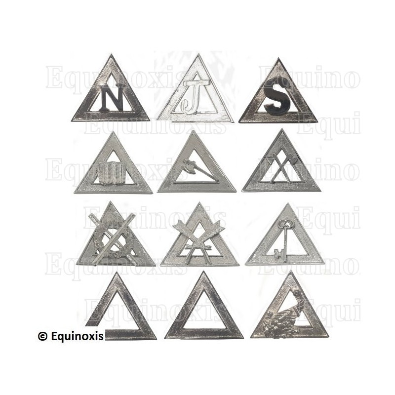 Masonic Officers jewels – Nautoniers de l'Arche Royale – 12-Officers pack