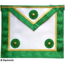 Masonic apron (fake leather)  – Rite of Cerneau – Master Mason – 33 cm x 39 cm