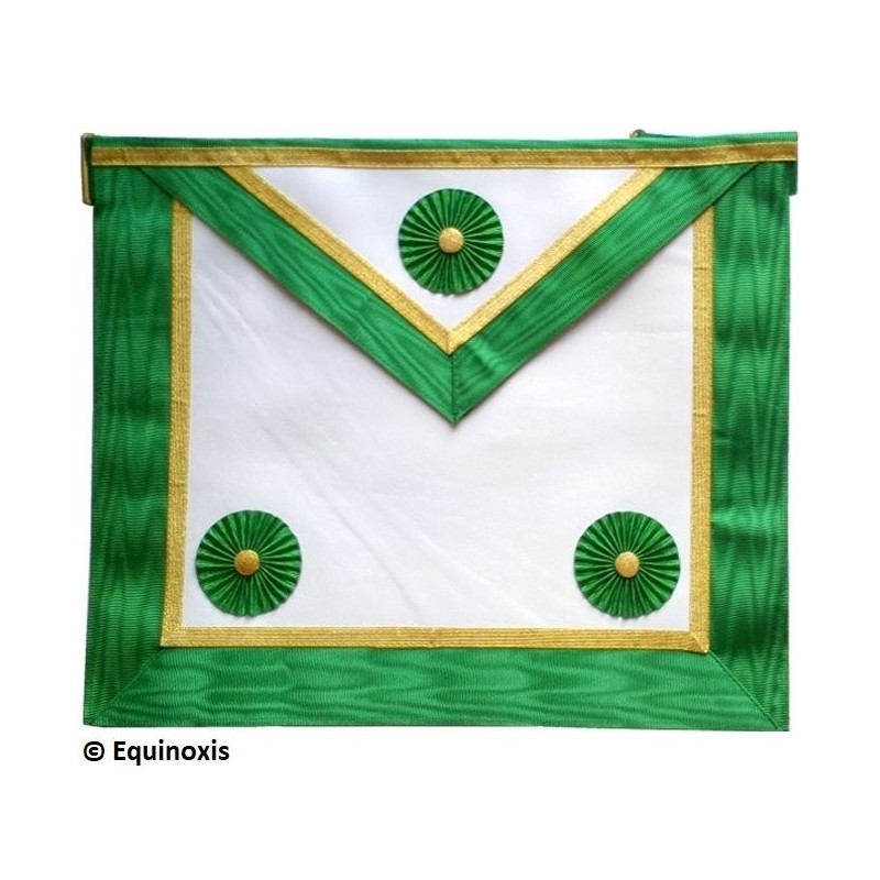 Tablier maçonnique en faux cuir – Cerneau Rite – Master Mason – 33 cm x 39 cm