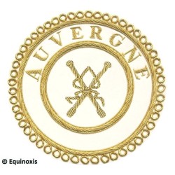Badge GLNF – Grande tenue provinciale – Passé Grand Directeur des Cérémonies – Auvergne – Hand embroidery