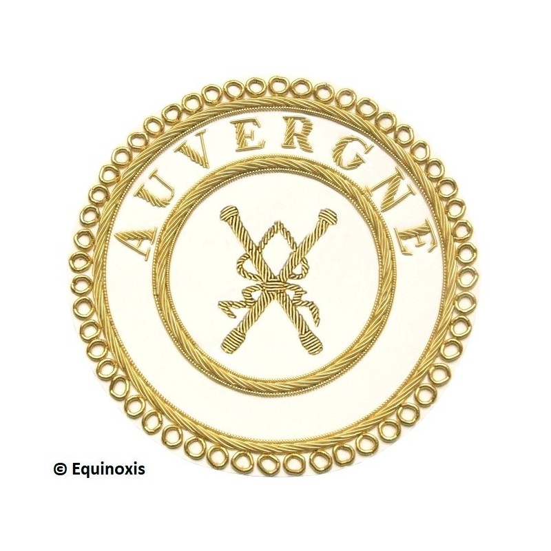 Badge GLNF – Grande tenue provinciale – Passé Grand Directeur des Cérémonies – Auvergne – Hand embroidery