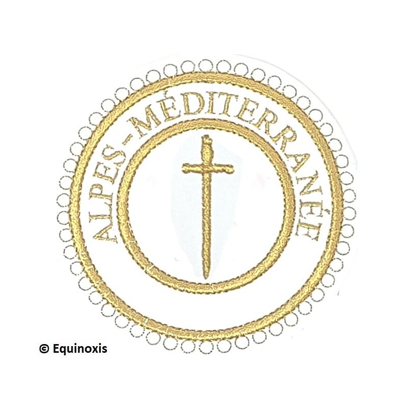 Badge GLNF – Grande tenue provinciale – Passé Grand Tuileur – Alpes-Méditerranée – Machine embroidery