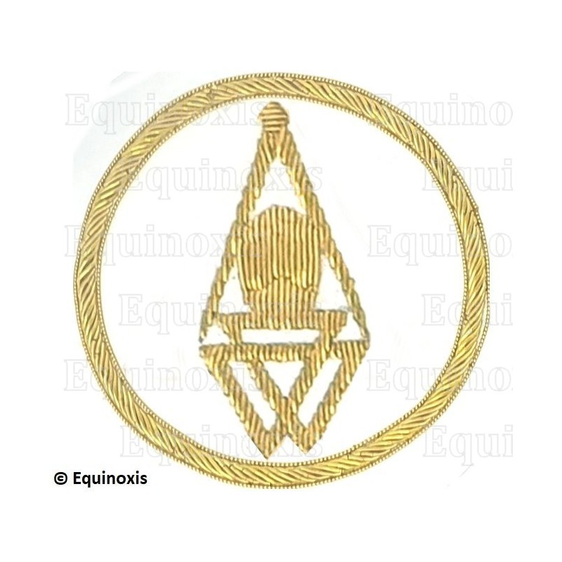 Badge – Holy Royal Arch – National Officer – 3rd Grand Principal – Hand embroidery