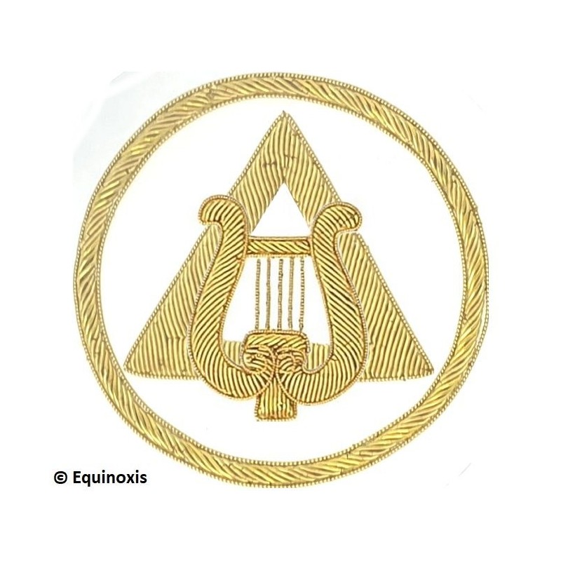 Badge / Macaron – Holy Royal Arch – Officier National – Grand Organiste – Hand embroidery