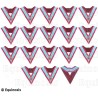 Masonic collars – Mark degree – 17-Officers pack – Tricolor rosette – French colors