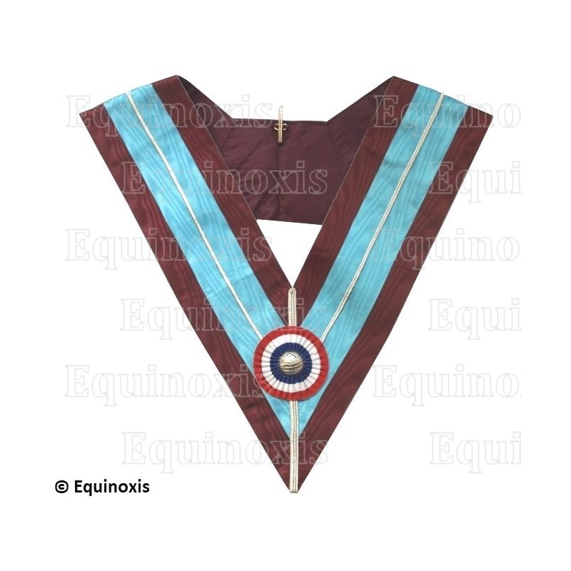 Masonic collar – Mark Degree – Past Master – Cocarde tricolore