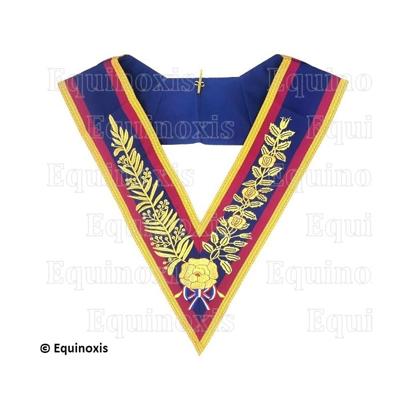 Masonic collar – Mark Degree – Officier national actif – Machine embroidery