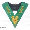 Masonic collar – Rite of Cerneau – Worshipful Master – Acacia 108 leaves – Hand embroidery