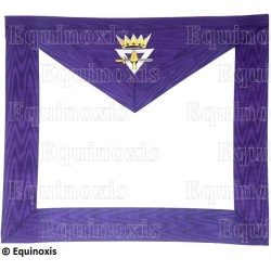 Fake-leather Masonic apron – Ordre des Maîtres Royaux Choisis (OMRC) – Compagnon
