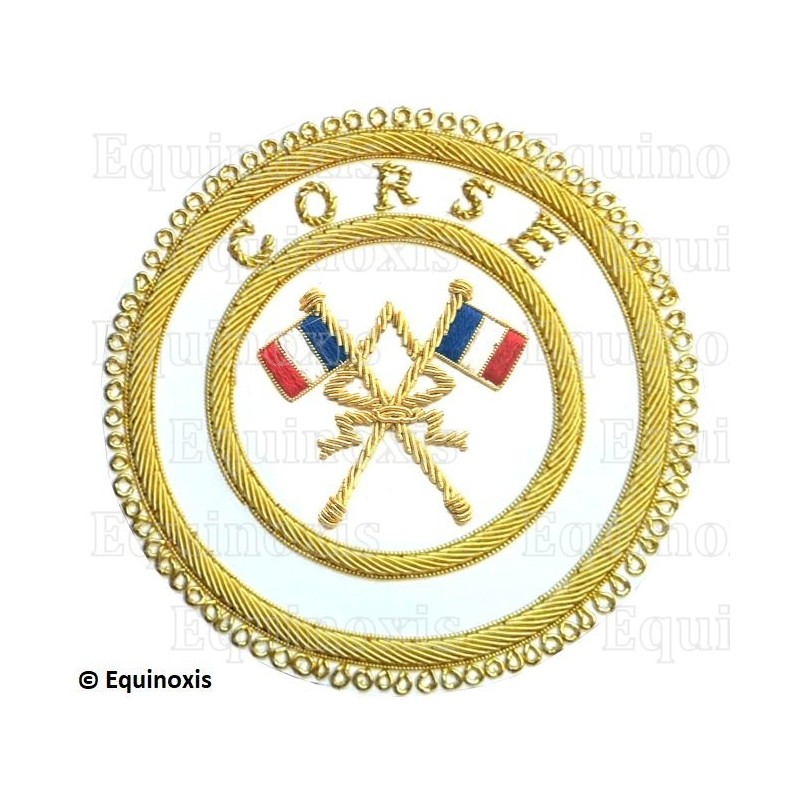 Badge / Macaron GLNF – Grande tenue provinciale – Passé Grand Porte-Etendard – Corse – Hand embroidery