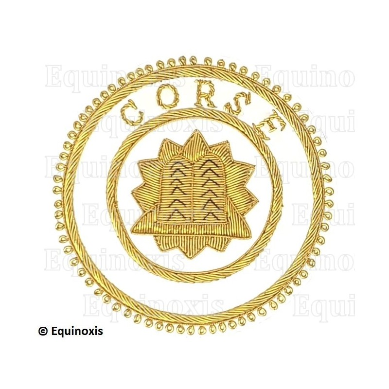 Badge GLNF – Grande tenue provinciale – Grand Elémosinaire – Corse – Hand embroidery