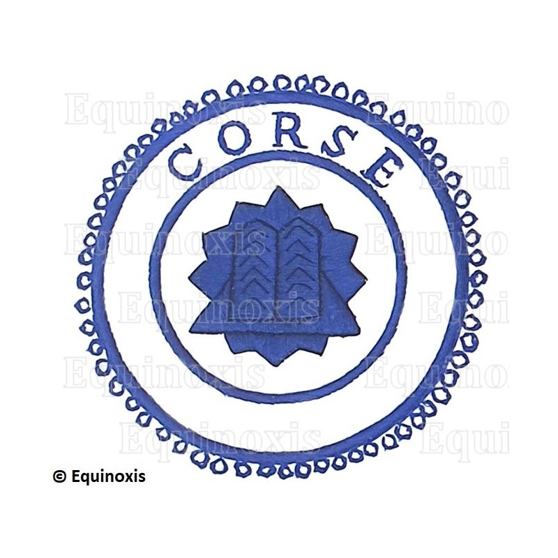 Badge GLNF – Petite tenue provinciale – Grand Elémosinaire – Corse – Hand embroidery