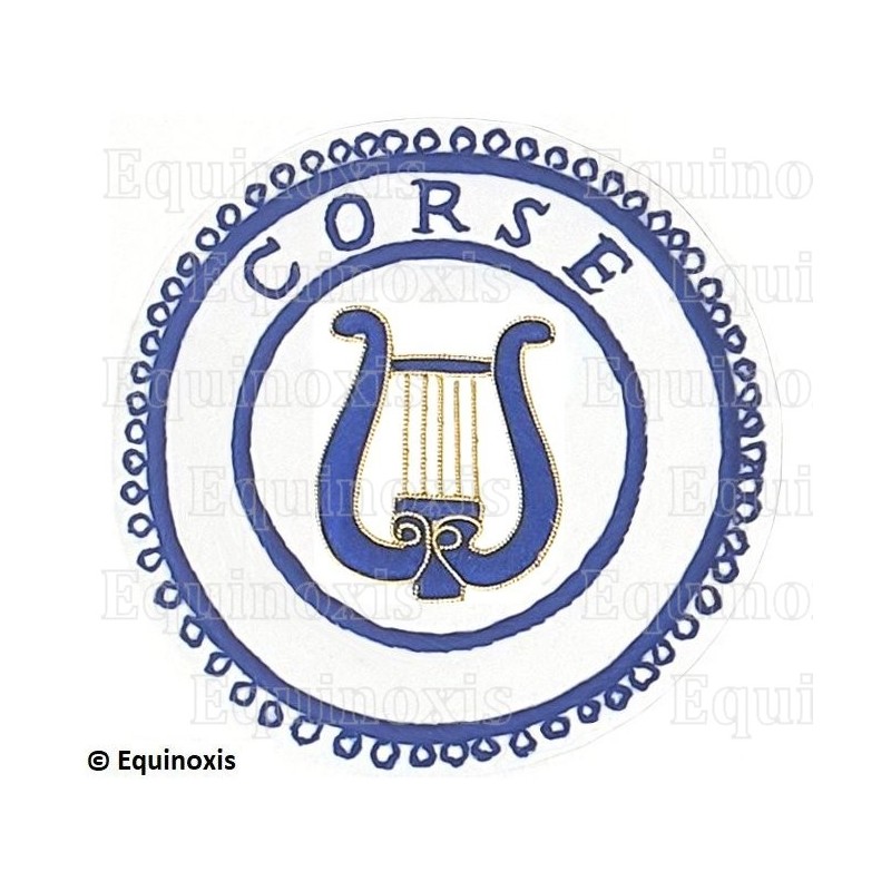 Badge GLNF – Petite tenue provinciale – Grand Organist – Corse – Hand embroidery