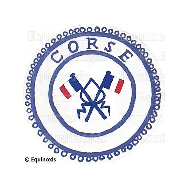 Badge GLNF – Petite tenue provinciale – Passé Grand Porte-Etendard – Corse – Hand embroidery