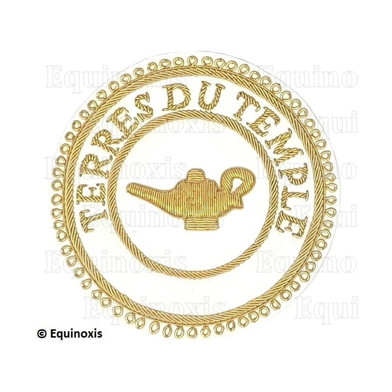 Badge GLNF – Grande tenue provinciale – Précepteur York – Terre du Temple – Machine embroidery