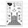 Tapis de Loge maçonnique – Scottish Rite (AASR) – Apprenti – GODF