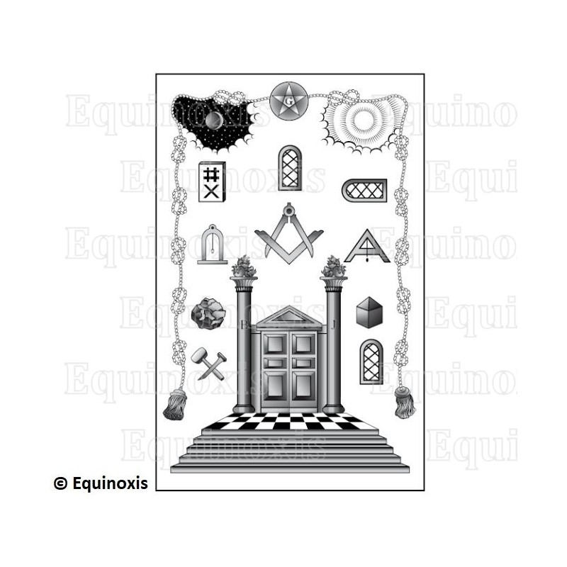 Tapis de Loge maçonnique – Scottish Rite (AASR) – Compagnon – GODF