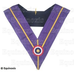Masonic collar – Ordre des Maîtres Royaux Choisis (OMRC) / Cryptique – Passé TFIM – Cocarde tricolore