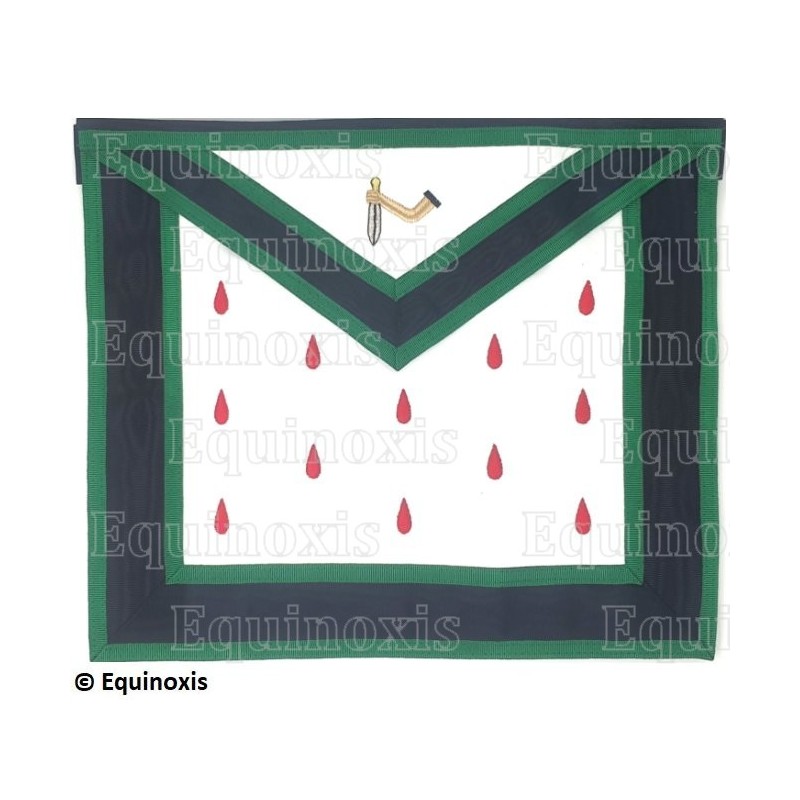 Tablier maçonnique en simili cuir – Cerneau Rite – 9th degree