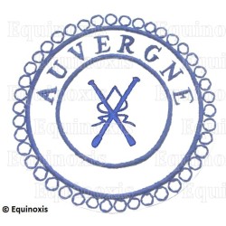 Badge GLNF – Petite tenue provinciale – Passé Grand Directeur des Cérémonies – Auvergne – Hand embroidery