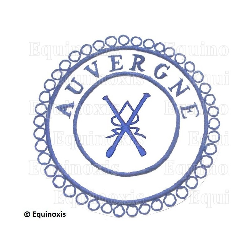 Badge GLNF – Petite tenue provinciale – Passé Grand Directeur des Cérémonies – Auvergne – Hand embroidery