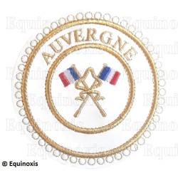 Masonic badge – Grande tenue provinciale – Passé Grand Porte-Etendard – Auvergne – Machine embroidery