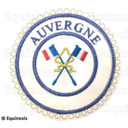 Masonic badge – Provincial Grand Rank Undress – Passé Grand Porte-Etendard – Auvergne – Machine embroidery