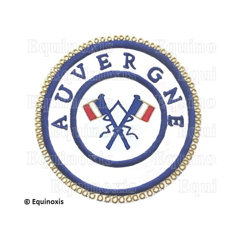 Masonic badge – Provincial Grand Rank Undress – Passé Grand Porte-Etendard – Auvergne – Hand embroidery