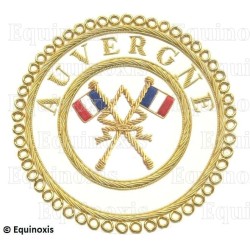 Masonic badge – Grande tenue provinciale – Passé Grand Porte-Etendard – Auvergne – Hand embroidery
