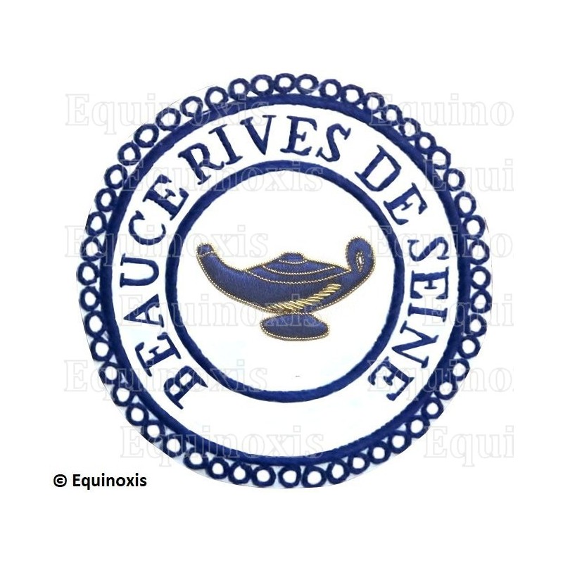 Badge / Macaron GLNF – Petite tenue provinciale – Grand Précepteur – Beauce - Rives de Seine – Hand embroidery