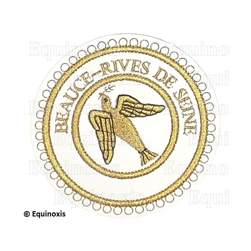 Badge / Macaron GLNF – Grande tenue provinciale – Passé Grand Expert – Beauce - Rives de Seine – Machine embroidery