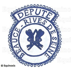Badge GLNF – Petite tenue provinciale – Député Grand Secretary – Beauce – Rives de Seine – Hand embroidery