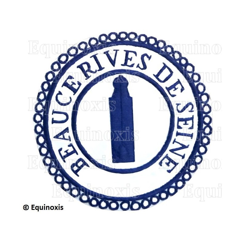 Badge GLNF – Petite tenue provinciale – Deuxième Grand Surveillant – Beauce – Rives de Seine – Hand embroidery