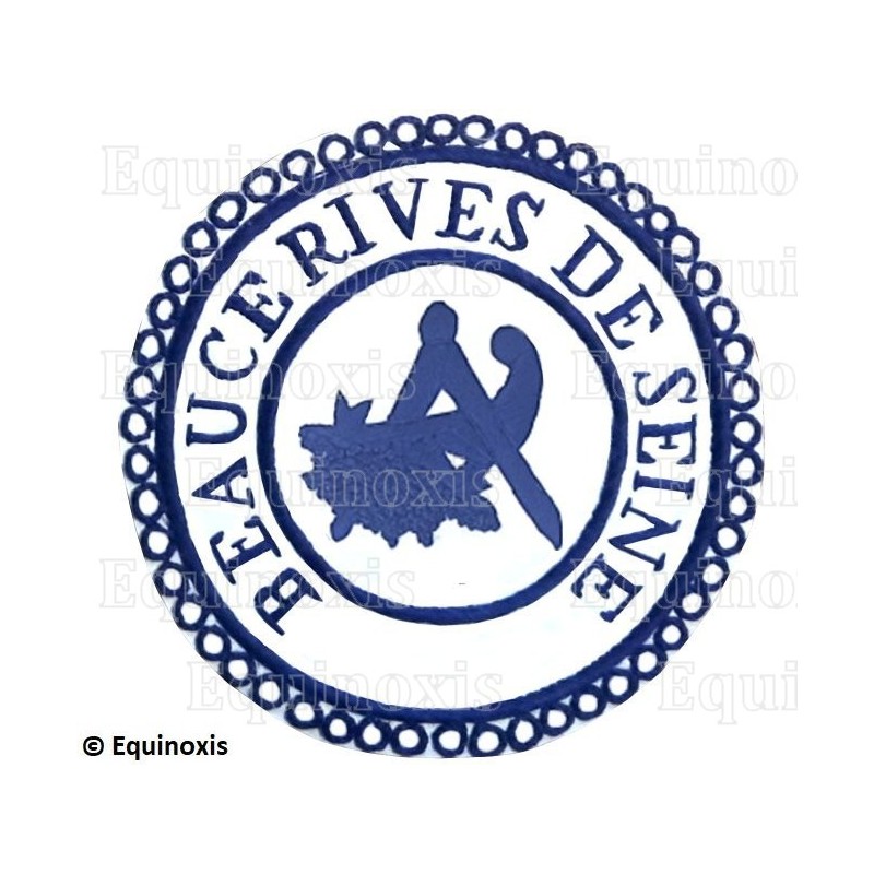 Badge GLNF – Petite tenue provinciale – Grand Intendant – Beauce – Rives de Seine – Hand embroidery