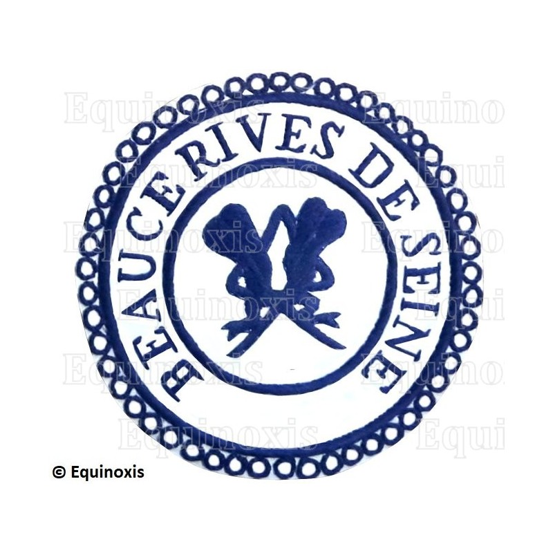 Badge GLNF – Petite tenue provinciale – Grand Secretary – Beauce – Rives de Seine – Hand embroidery