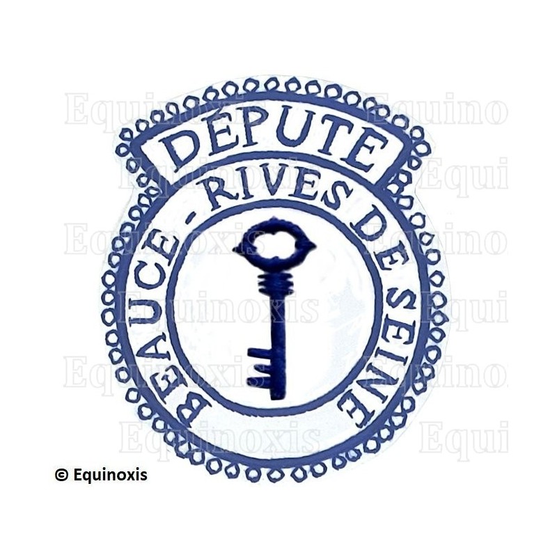 Badge GLNF – Petite tenue provinciale – Député Grand Treasurer – Beauce – Rives de Seine – Hand embroidery