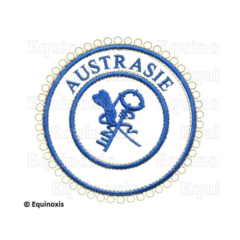Masonic badge – Provincial Grand Rank Undress – Grand Archiviste – Austrasie – Machine embroidery