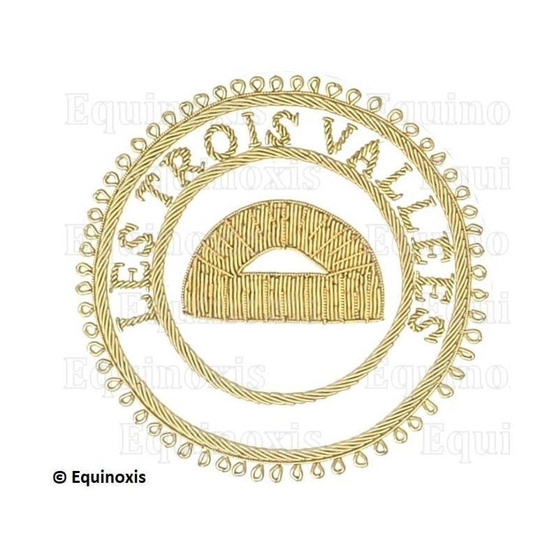 Badge GLNF – Grande tenue provinciale – Grand Surintendant – Les Trois Vallées – Hand embroidery