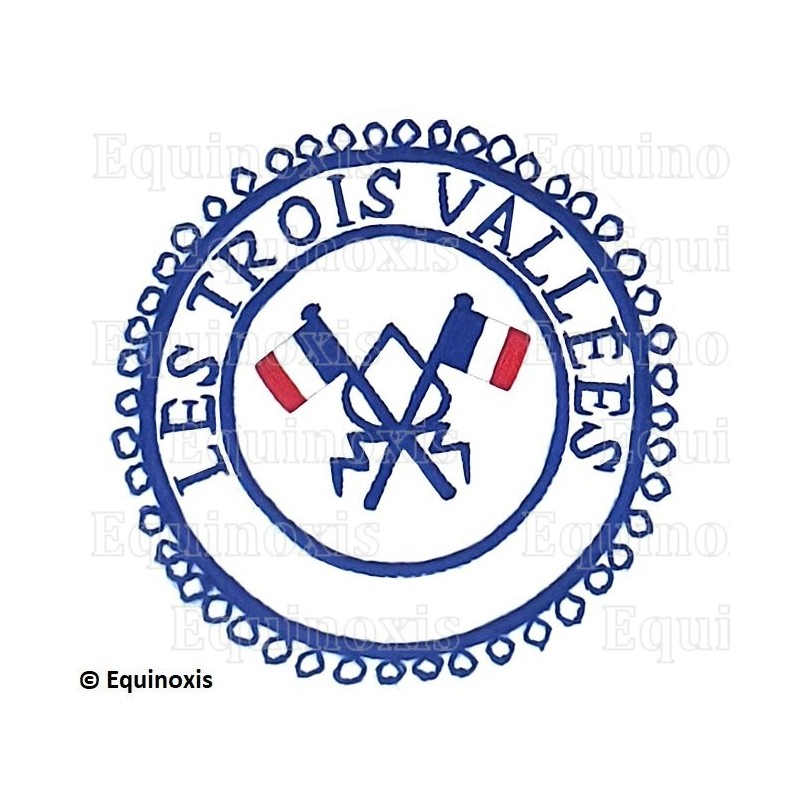 Badge GLNF – Petite tenue provinciale – Passé Grand Porte-Etendard – Les Trois Vallées – Hand embroidery