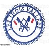 Badge GLNF – Petite tenue provinciale – Passé Grand Porte-Etendard – Les Trois Vallées – Hand embroidery