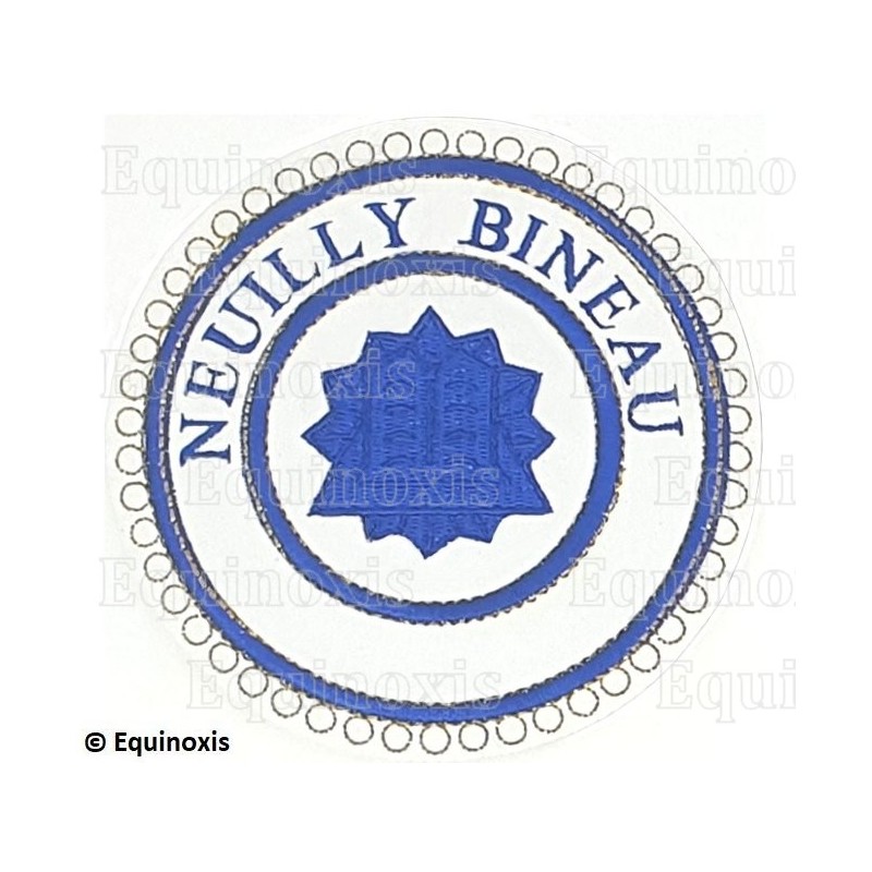 Badge GLNF – Petite tenue provinciale – Grand Elémosinaire – Neuilly Bineau – Machine embroidery