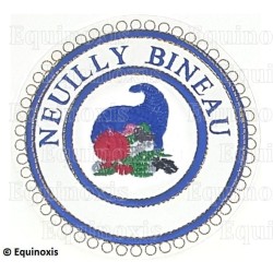 Badge / Macaron GLNF – Petite tenue provinciale – Grand Intendant – Neuilly Bineau – Machine embroidery – Bleu