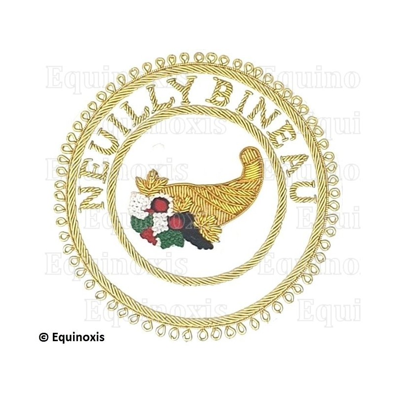 Badge GLNF – Grande tenue provinciale – Grand Intendant – Neuilly Bineau – Hand embroidery