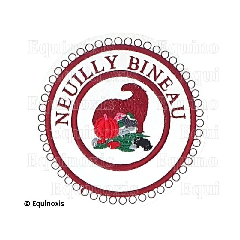 Badge GLNF – Grande tenue provinciale – Grand Intendant – Neuilly Bineau – Machine embroidery
