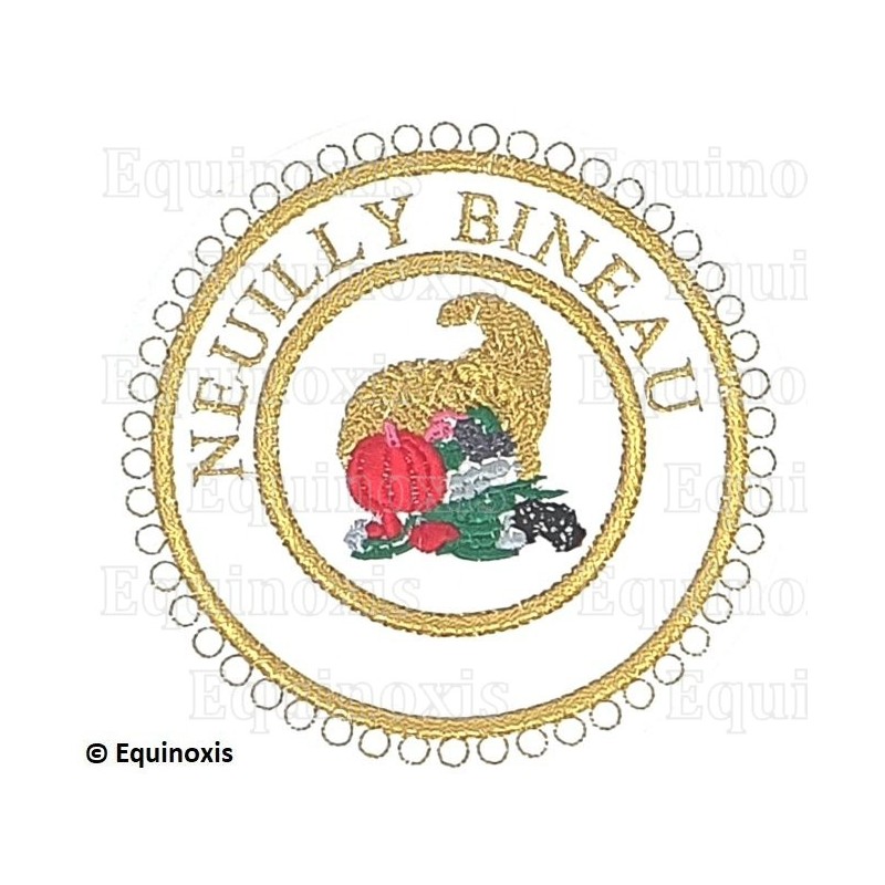 Badge GLNF – Grande tenue provinciale – Grand Intendant – Neuilly Bineau – Machine embroidery