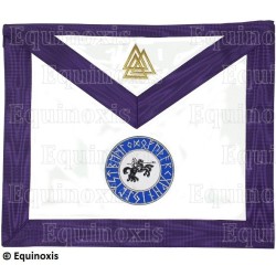 Tablier maçonnique en faux cuir – Memphis-Misraim – 34th degree – Chevalier scandinave